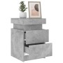 Nachttische mit LED-Leuchten 2 Stück betongrau 35x39x55 cm von , Nachttische - Ref: Foro24-836756, Preis: 112,25 €, Rabatt: %