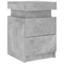 Bedside tables with LED lights 2 pcs concrete gray 35x39x55 cm by , Nightstands - Ref: Foro24-836756, Price: 110,33 €, Discou...