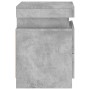 Mesitas de noche con luces LED 2 uds gris hormigón 35x39x55 cm de , Mesitas de noche - Ref: Foro24-836756, Precio: 112,25 €, ...
