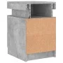Bedside tables with LED lights 2 pcs concrete gray 35x39x55 cm by , Nightstands - Ref: Foro24-836756, Price: 110,33 €, Discou...