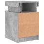 Mesitas de noche con luces LED 2 uds gris hormigón 35x39x55 cm de , Mesitas de noche - Ref: Foro24-836756, Precio: 112,25 €, ...