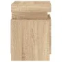Bedside tables with LED lights 2 pcs Sonoma oak 35x39x55 cm by , Nightstands - Ref: Foro24-836754, Price: 109,98 €, Discount: %
