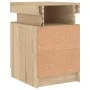 Bedside tables with LED lights 2 pcs Sonoma oak 35x39x55 cm by , Nightstands - Ref: Foro24-836754, Price: 109,98 €, Discount: %