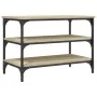 Shoe bench engineered wood Sonoma oak 70x38.5x49 cm by , Benches for halls and storage - Ref: Foro24-839039, Price: 47,14 €, ...