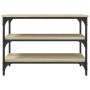 Shoe bench engineered wood Sonoma oak 70x38.5x49 cm by , Benches for halls and storage - Ref: Foro24-839039, Price: 47,72 €, ...