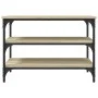 Shoe bench engineered wood Sonoma oak 70x38.5x49 cm by , Benches for halls and storage - Ref: Foro24-839039, Price: 47,14 €, ...