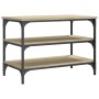 Shoe bench engineered wood Sonoma oak 70x38.5x49 cm by , Benches for halls and storage - Ref: Foro24-839039, Price: 47,72 €, ...