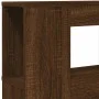 LED headboard engineered wood brown oak 200x18.5x103.5 cm by , Headboards and footboards - Ref: Foro24-837371, Price: 116,35 ...