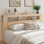 Cabecero LED madera ingeniería roble Sonoma 200x18,5x103,5 cm de , Cabeceros y pies de cama - Ref: Foro24-837367, Precio: 91,...