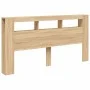 Cabecero LED madera ingeniería roble Sonoma 200x18,5x103,5 cm de , Cabeceros y pies de cama - Ref: Foro24-837367, Precio: 91,...
