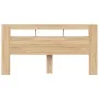 Cabecero LED madera ingeniería roble Sonoma 200x18,5x103,5 cm de , Cabeceros y pies de cama - Ref: Foro24-837367, Precio: 91,...