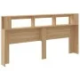 Cabecero LED madera ingeniería roble Sonoma 200x18,5x103,5 cm de , Cabeceros y pies de cama - Ref: Foro24-837367, Precio: 91,...