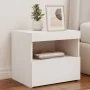 Nachttisch mit weißen LED-Leuchten 50x40x45 cm von , Nachttische - Ref: Foro24-836763, Preis: 62,76 €, Rabatt: %