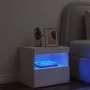 Mesita de noche con luces LED blanco 50x40x45 cm de , Mesitas de noche - Ref: Foro24-836763, Precio: 62,76 €, Descuento: %