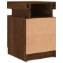 Bedside table with LED lights brown oak 35x39x55 cm by , Nightstands - Ref: Foro24-836761, Price: 60,60 €, Discount: %
