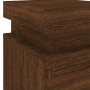Mesita de noche con luces LED roble marrón 35x39x55 cm de , Mesitas de noche - Ref: Foro24-836761, Precio: 61,55 €, Descuento: %