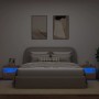 Bedside tables with LED lights 2 pcs Sonoma oak 50x40x45 cm by , Nightstands - Ref: Foro24-836768, Price: 80,57 €, Discount: %