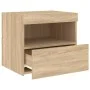 Bedside tables with LED lights 2 pcs Sonoma oak 50x40x45 cm by , Nightstands - Ref: Foro24-836768, Price: 78,70 €, Discount: %