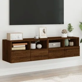 Muebles de pared para TV 2 uds madera roble marrón 60x30x30 cm de , Muebles TV - Ref: Foro24-836867, Precio: 73,35 €, Descuen...