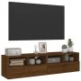 TV-Wandmöbel 2 Stück braunes Eichenholz 60x30x30 cm von , TV-Möbel - Ref: Foro24-836867, Preis: 73,35 €, Rabatt: %