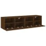 TV-Wandmöbel 2 Stück braunes Eichenholz 60x30x30 cm von , TV-Möbel - Ref: Foro24-836867, Preis: 73,35 €, Rabatt: %