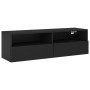 Schwarzer TV-Wandschrank aus Holzwerkstoff, 100 x 30 x 30 cm von , TV-Möbel - Ref: Foro24-836884, Preis: 56,48 €, Rabatt: %