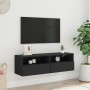 Schwarzer TV-Wandschrank aus Holzwerkstoff, 100 x 30 x 30 cm von , TV-Möbel - Ref: Foro24-836884, Preis: 56,48 €, Rabatt: %