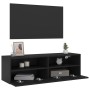 Schwarzer TV-Wandschrank aus Holzwerkstoff, 100 x 30 x 30 cm von , TV-Möbel - Ref: Foro24-836884, Preis: 56,48 €, Rabatt: %