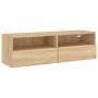 Sonoma oak engineered wood TV wall cabinet 100x30x30 cm by , TV Furniture - Ref: Foro24-836886, Price: 62,09 €, Discount: %