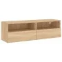 Sonoma oak engineered wood TV wall cabinet 100x30x30 cm by , TV Furniture - Ref: Foro24-836886, Price: 61,04 €, Discount: %