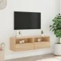Sonoma oak engineered wood TV wall cabinet 100x30x30 cm by , TV Furniture - Ref: Foro24-836886, Price: 61,04 €, Discount: %