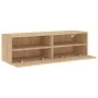 Sonoma oak engineered wood TV wall cabinet 100x30x30 cm by , TV Furniture - Ref: Foro24-836886, Price: 61,04 €, Discount: %