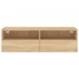Sonoma oak engineered wood TV wall cabinet 100x30x30 cm by , TV Furniture - Ref: Foro24-836886, Price: 62,09 €, Discount: %