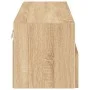 Sonoma oak engineered wood TV wall cabinet 100x30x30 cm by , TV Furniture - Ref: Foro24-836886, Price: 61,04 €, Discount: %