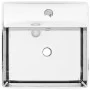 Sink with overflow 41x41x15 cm ceramic silver by vidaXL, Sinks - Ref: Foro24-143477, Price: 69,01 €, Discount: %