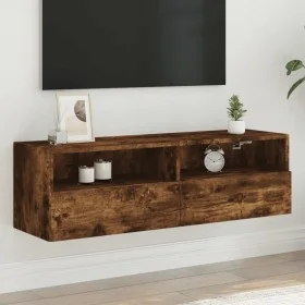TV-Wandschrank aus Holzwerkstoff, geräucherte Eiche, 100 x 30 x 30 cm von , TV-Möbel - Ref: Foro24-836890, Preis: 61,04 €, Ra...