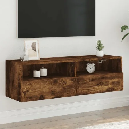 TV-Wandschrank aus Holzwerkstoff, geräucherte Eiche, 100 x 30 x 30 cm von , TV-Möbel - Ref: Foro24-836890, Preis: 60,97 €, Ra...