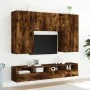 TV-Wandschrank aus Holzwerkstoff, geräucherte Eiche, 100 x 30 x 30 cm von , TV-Möbel - Ref: Foro24-836890, Preis: 60,97 €, Ra...