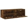Engineered wood TV wall cabinet smoked oak 100x30x30 cm by , TV Furniture - Ref: Foro24-836890, Price: 60,97 €, Discount: %