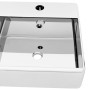 Lavabo con rebosadero 41x41x15 cm cerámica plateado de vidaXL, Lavabos - Ref: Foro24-143477, Precio: 69,72 €