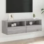Sonoma engineered wood TV wall cabinet gray 100x30x30 cm by , TV Furniture - Ref: Foro24-836892, Price: 62,75 €, Discount: %