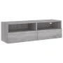 Sonoma engineered wood TV wall cabinet gray 100x30x30 cm by , TV Furniture - Ref: Foro24-836892, Price: 62,75 €, Discount: %