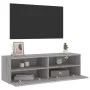 Sonoma engineered wood TV wall cabinet gray 100x30x30 cm by , TV Furniture - Ref: Foro24-836892, Price: 62,75 €, Discount: %