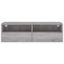 Sonoma engineered wood TV wall cabinet gray 100x30x30 cm by , TV Furniture - Ref: Foro24-836892, Price: 62,75 €, Discount: %