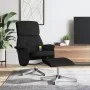 Sillón reclinable de masaje con reposapiés tela negro de , Sillones - Ref: Foro24-356680, Precio: 151,14 €, Descuento: %