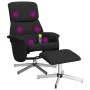 Sillón reclinable de masaje con reposapiés tela negro de , Sillones - Ref: Foro24-356680, Precio: 151,14 €, Descuento: %