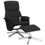 Sillón reclinable de masaje con reposapiés tela negro de , Sillones - Ref: Foro24-356680, Precio: 151,14 €, Descuento: %