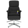 Sillón reclinable de masaje con reposapiés tela negro de , Sillones - Ref: Foro24-356680, Precio: 151,14 €, Descuento: %