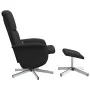 Sillón reclinable de masaje con reposapiés tela negro de , Sillones - Ref: Foro24-356680, Precio: 151,14 €, Descuento: %