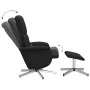 Sillón reclinable de masaje con reposapiés tela negro de , Sillones - Ref: Foro24-356680, Precio: 151,14 €, Descuento: %